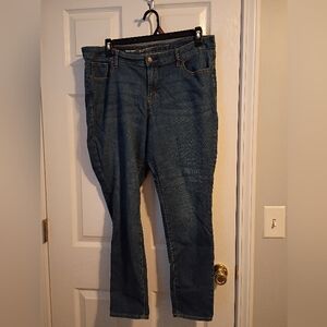 Old Navy Women's Mid-rise Super Skinny  Jeans - Dark Blue